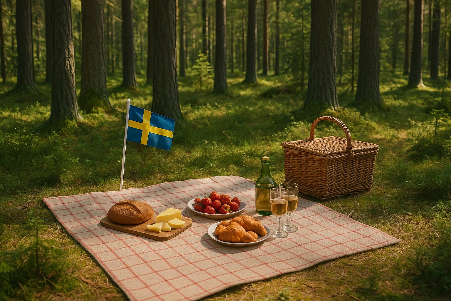 Planera en picknick i en svensk skog