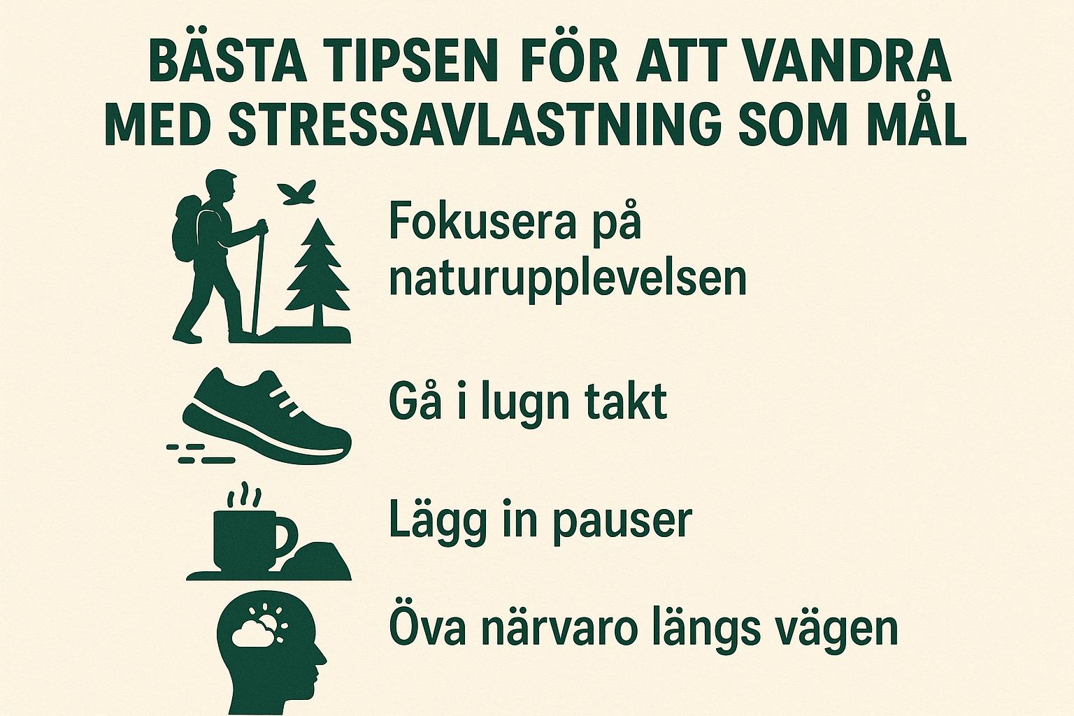 Bästa tipsen för att vandra med stressavlastning som mål