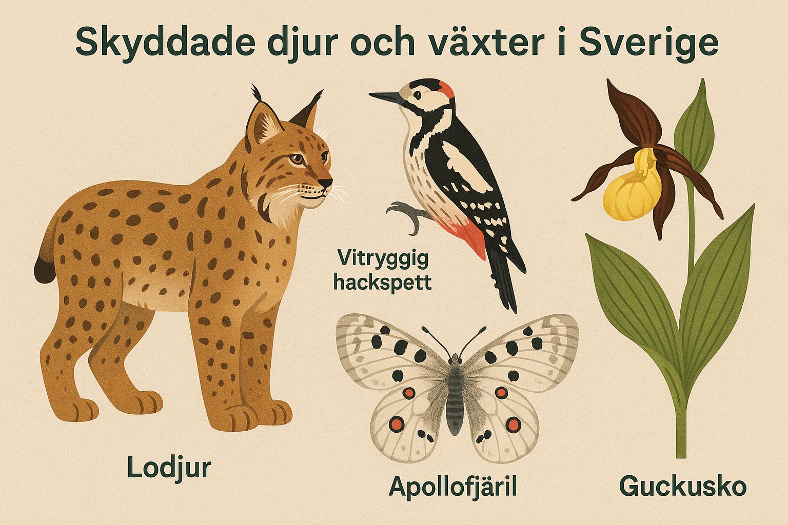 Skyddade djur och växter i Sverige