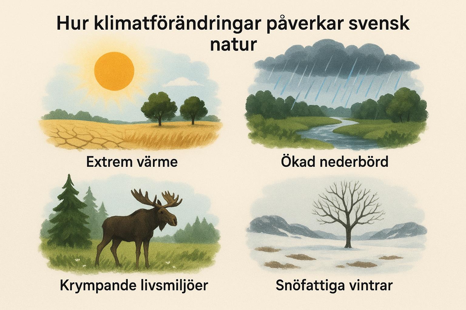 Hur klimatförändringar påverkar svensk natur