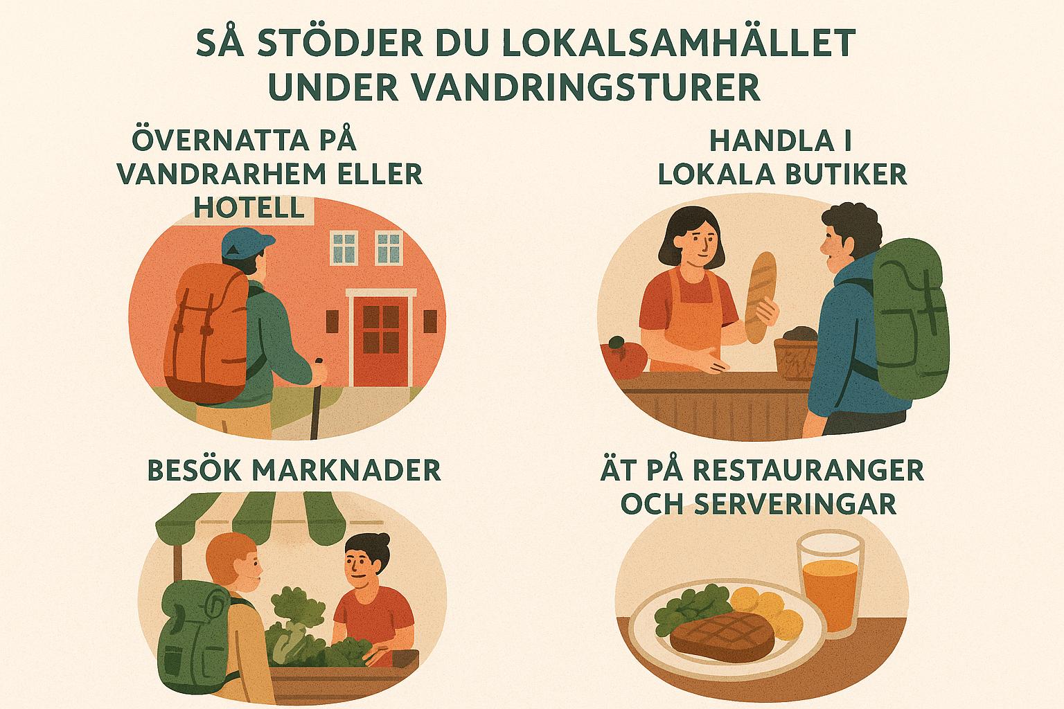 Så stödjer du lokalsamhället under vandringsturer