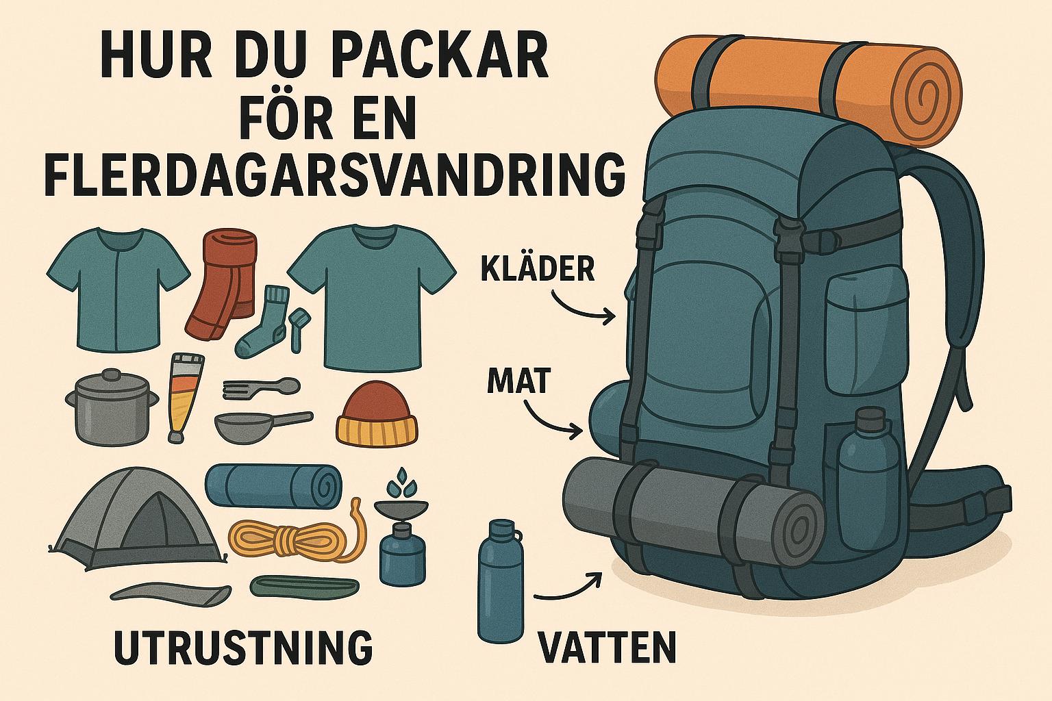 Hur du packar för en flerdagarsvandring